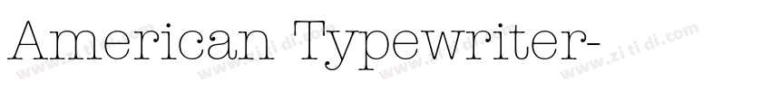 American Typewriter字体转换